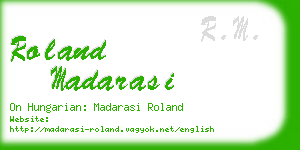 roland madarasi business card